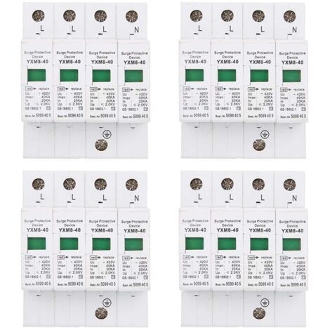Keenso Lot de 4 parasurtenseurs 4P 40KA (1/5)