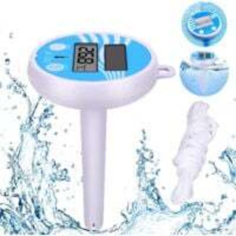 Thermomètre de piscine numérique solaire flottant avec écran LCD pour piscine extérieure et intérieure et spa (1/5)