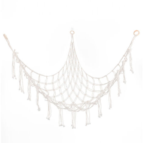 CREA Grand filet ou hamac pour animaux en peluche bohème, 139,7 cm, hamac pour jouets, objets en macramé, coin de rangement pour animaux, filet suspendu, hamac en maille, sac de rangement pour jouets (1/3)