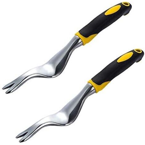 Lot de 2 outils de jardinage manuels pour désherbant les mauvaises herbes pour le jardin, la plantation de fleurs et les mauvaises herbes (1/5)