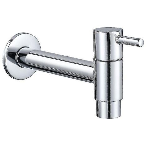 Wall Mounted Brass Faucet For Cold Water, Sink, Mop, Washing Machine Faucets, Garden Taps, Chrome (1/5)