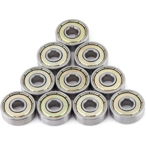 Lot de 10 roulements à billes 626ZZ 6 x 19 x 6 mm, roulements à billes miniatures, double métal blindé/scellé, roulements à billes à gorge profonde en acier au carbone, roulements miniatures en a (1/5)