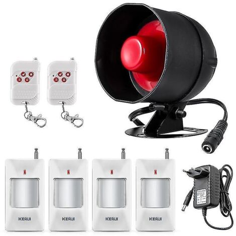 Wireless Siren Horn With Motion Detector, Burglar Alarm System (1/5)