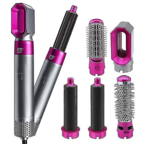 Crea – Brosse soufflante 5 en 1 – Sèche-cheveux, lisseur, boucleur – 3 niveaux de chaleur – Pour cheveux fins et normaux – Accessoires interchangeables