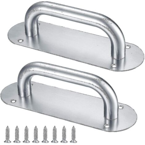 2 Stk Schiebetr Griff, Schiebe Trgriff Mit Platte Edelstahl, Pull Push Trgriffe, Torgriff, Schrankgriffe, Trgriff Schiebetr, Scheunentor-griff, Trgrif (1/5)