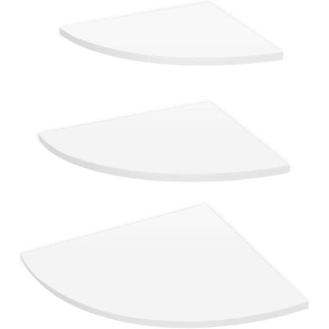 3pcs Corner Wall Shelf White 3 Tier Floating Corner Shelf Wall Shelf (1/5)