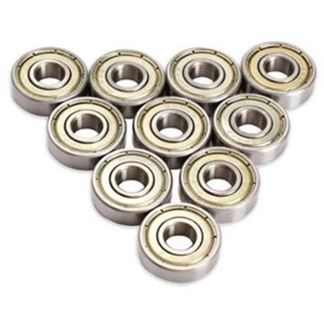Lot de 10 roulements à billes multi-usages avec joint en caoutchouc, à rainure profonde 6001-2RS (10 x 30 x 10 mm)
