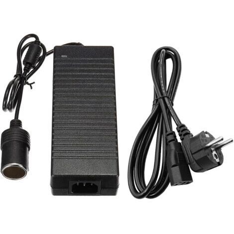 Crea – Convertisseur de tension 220V à 12V – Adaptateur secteur 180W/15A pour voiture – Prise allume-cigare pour glacière à compresseur et aspirateur (1/4)