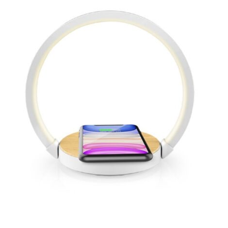 Lampe de Chevet Chargeur sans Fil Lampe de Nuit avec Chargeur Induction Veilleuse Tactile LED 3 Intensité Variable avec Lumière Douce, Angle d’éclairage de 180° Pour Chambre, Salle D'étude [Classe éne (1/5)