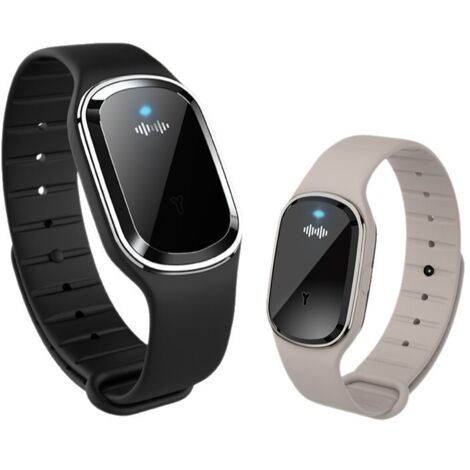 ot de 2 bracelets anti-moustiques électronique à ultrasons avec câble USB, étanches, idéal en voyage, pour enfants et adultes (1/4)
