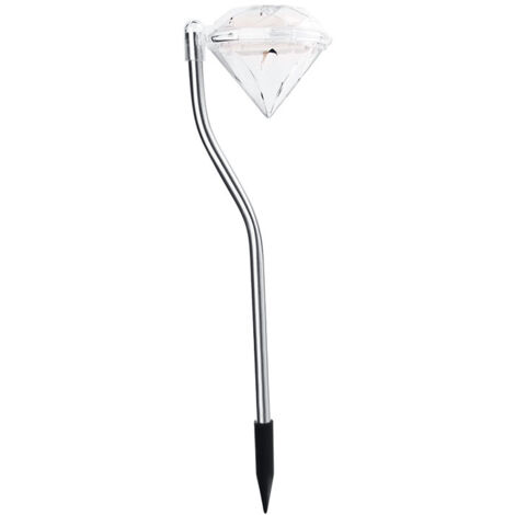 4 X lampes solaires LED de jardin à couleur changeante lampes solaires en diamant pour jardin, Patio, cour, parterre de fleurs, fêtes (1/5)
