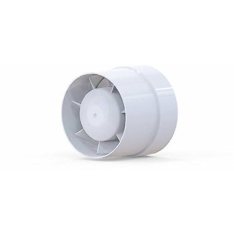 Crea – Extracteur d'air silencieux 125mm – Ventilateur à flux mixte 16W – Débit 130 m³/h – Niveau sonore 34 dB – Pour salles de bains et serres (1/5)