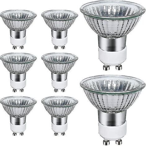 Starlight-gu10 Halogen Light Bulbs 8 Pack 50w Gu10 Halogen Spot Lights Ac 220v-240v 700 Lumens 2700k Warm White 40 Beam Angle-- (1/2)