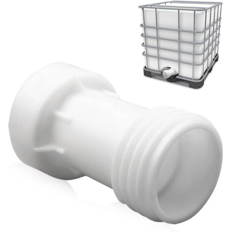 Adaptateur S60x6 - Rallonge avec Filetage Brut Droit et Joint PVC - Accessoire pour Réservoir et Conteneur (1/5)