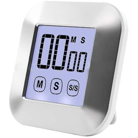 Minuterie de cuisine numérique, chronomètre magnétique, affichage LCD, minuterie électronique (1/5)