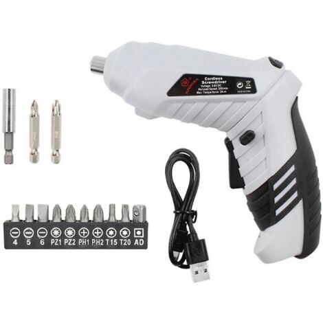 Tournevis électrique, Kit de perceuse, tournevis Rechargeable au lithium-ion, 16 pièces (1/2)