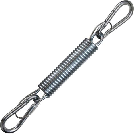 Ressort Susspension Acier 60 kg Crochet Hamac Chaise Suspendu Corde Sécurité Deux Mousquetons (1/5)