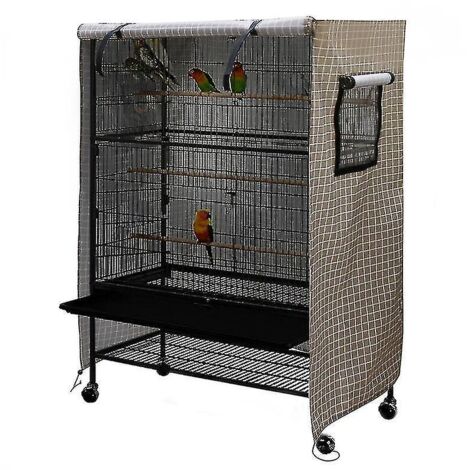Housse pour cage à oiseaux et anti-poussière lavable, grande housse pour cage à oiseaux en maille - Grande housse pour cage à oiseaux en maille (1/5)