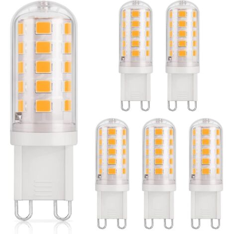 6pcs G9 Led Bulb 3w,430lm,40w Halogen,warm White 3000k,220-240v,cri85,non-dimmable,saving,ceramic Base,standard G9 (1/4)