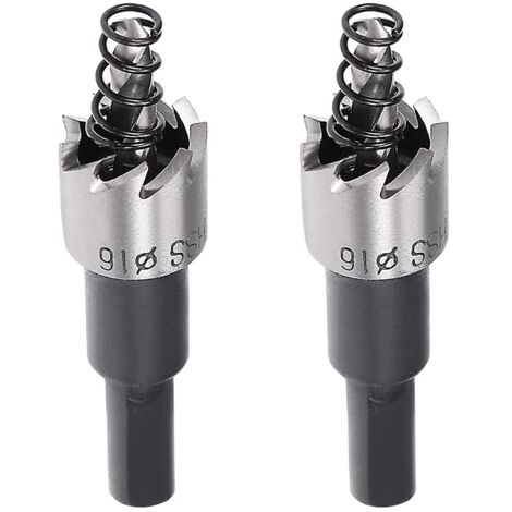 2 pièces 16 mm HSS foret scie cloche, kit de scie cloche HSS, jeu de forets de scie cloch- (1/3)