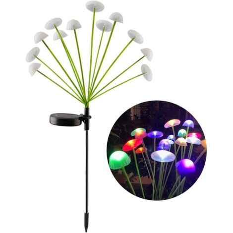 Lampes solaires de jardin, lot de 2, tubes en acier inoxydable, double couche, étoiles et lune, avec LED, étanches IP65, idéales pour pelouses, trottoirs, terrasses, balcons et décorations paysagères. (1/4)