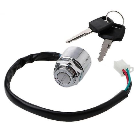 4 fils Atv moto moteur moteur Pit Dirt Bike clé de contact bouton de commutation (1/3)