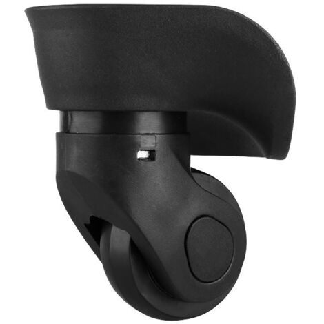Crea – Paire de roulettes de rechange pour bagages – Roulettes multidirectionnelles en caoutchouc – Silencieuses et résistantes à l'usure – 2 pièces grandes noires (1/4)