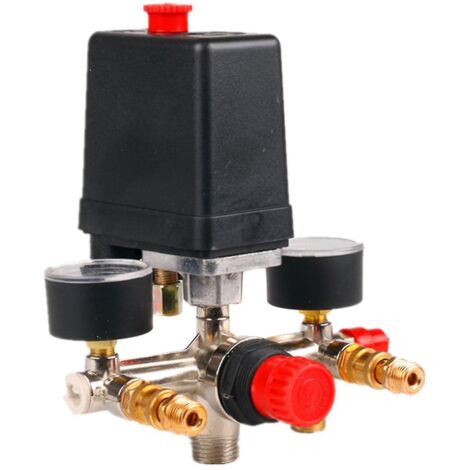 Le régulateur de collecteur de compresseur d'air 90-120psi mesure la commande de commutateur Durable de pression (1/5)