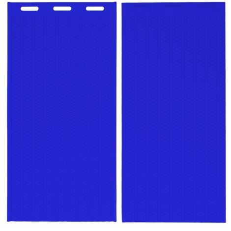 2 pièces moule en feuille de cire d'abeille 5.4mm fond de teint en cire d'abeille en Silicone réutilisable pour garder les abeilles 37.5x21CM bleu foncé (1/5)