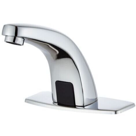– Robinet de lave-mains automatique sans contact – Capteur de courant continu – Finition chrome – Économie d'eau (1/5)