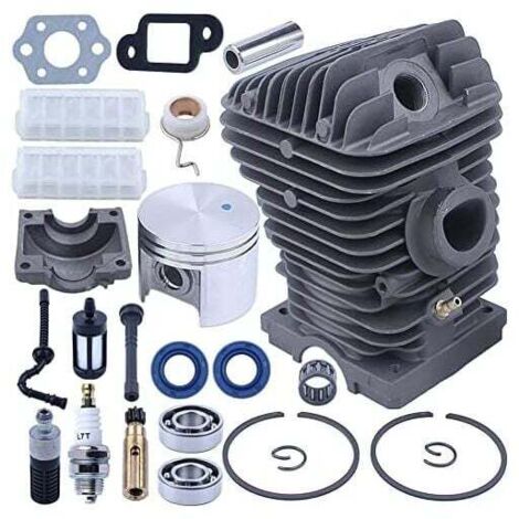 Forehill – Cylindre piston moteur thermique pour tronçonneuses Stihl 025 023 MS250 MS230 – Kit complet avec pièces de rechange – Compatible 1123 020 1209 1123 021 2500 1123 358 7701 (1/5)