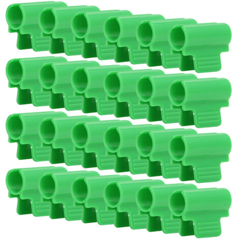 Lot de 24 pinces pour serre, filet de protection à une tête, tunnel, anti-insectes, abri de jardin, filet d'ombrage, tige de 19 mm (1/5)