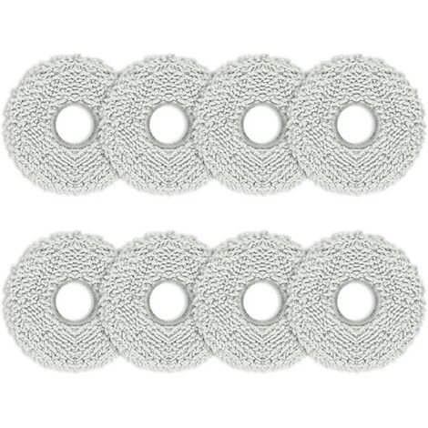 Lot de 8 serpillères en microfibre pour aspirateur robot balayeur - Lingettes de rechange en microfibre (1/5)