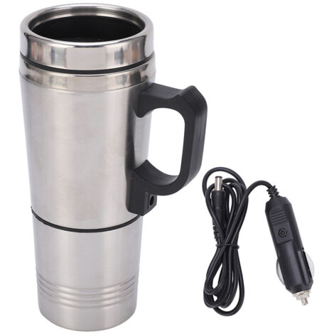 Eosnow Bouilloire électrique en acier inoxydable pour voiture, 350/150ML, pour café, thé, Thermos, tasse chauffante pour l'eau, 12V