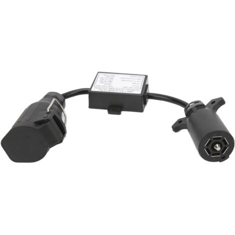 Connecteur de voiture en plastique, connecteur de lame à 7 voies pour véhicule américain vers connecteur rond européen à 13 broches pour voiture et camion (1/5)