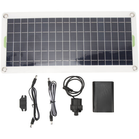 GARRYFIZH Pompe à eau solaire 12V, 4 DB, faible bruit, 19W, générateur de fontaine d'eau à énergie solaire, pour maison, voiture, bateau, jardin, 50W (1/5)