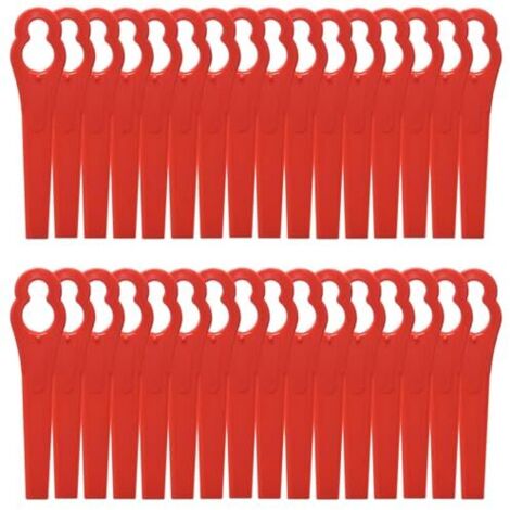 Lot de 50 Lames Rechange Plastique pour Débroussailleuse, Lames de Rechange Pour Coupe Bordure, Tondeuse à Gazon en Plastique Lames, Lames de Coupe en Plastique pour Jardin et Pelouse Coupe Bordures (1/5)