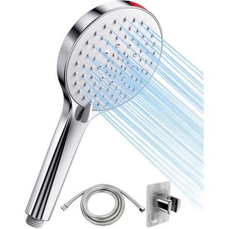 FOREHILL Pommeau de douche à économie d&39énergie avec support de tuyau - Pommeau de douche à économie d&39énergie - Pommeau de douche - Augmente la pression (1/5)