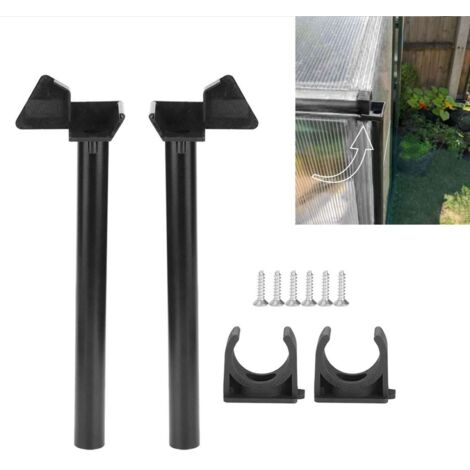 Eosnow – Kit de tuyau de vidange d'eau de gouttière – 2 tubes de 26 cm – PVC + Aluminium – Pour petites serres – Drainage optimal (1/7)