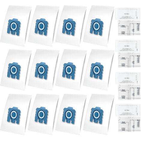 HyClean 3D FJM Sac d'Aspirateur pour Miele (12 sacs, 2 filtre pour moteur, 2 filtre évacuation) Sac d'Aspirateur pour Miele GN Pack XXL, Alternative pour Miele 9917730 GN HyClean 3D (1/5)