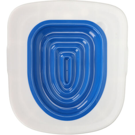 Kit d'entranement aux toilettes pour chats, entraneur universel réutilisable et respectueux de l'environnement pour le nettoyage des animaux de compagnie, plateau blanc, 1 Support intérieur bleu (1/5)