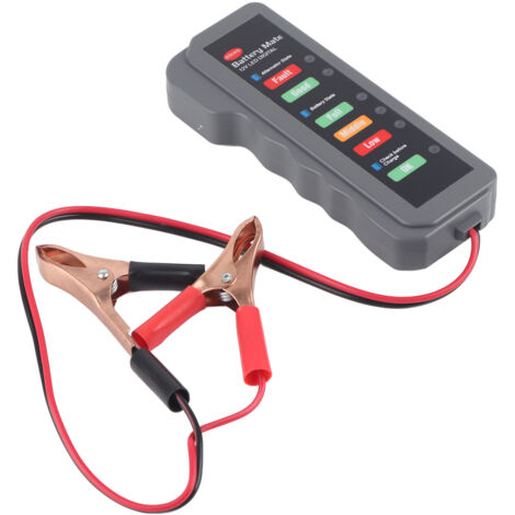 GARRYFIZH Testeur de charge de batterie 12 V pour voiture et moto, analyseur, vérification du démarrage de l'alternateur