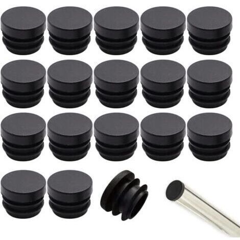Bouchon de Chaise 16mm 32 pièces Embout pour Chaise Bouchon en Plastique Rond Embout Bouchons pour Tube de Chaise Bouchon Pied de Chasie Pied de Chaise Protection (1/5)