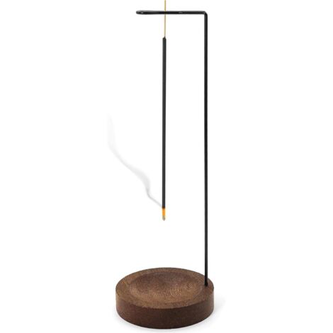 Brûleur d'encens en bois avec récupérateur de cendres pour bâtons, porte-encens à l'envers, base d'encens pour la maison, le yoga, la méditation, le spa, la relaxation, la décoration d'intérieur (1/5)