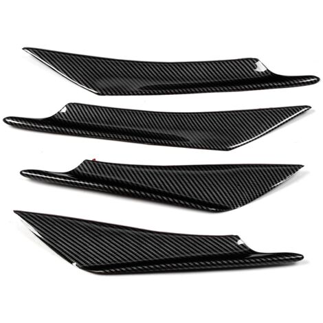 4 pièces/ensemble universel en Fiber de carbone Style voiture pare-chocs avant Canards séparateur ailettes déflecteur