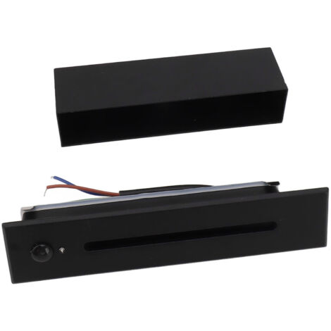 Lampe d'escalier LED 4000 K avec détecteur de mouvement, étanche IP65, applique murale d'angle intégrée pour intérieur ou extérieur, terrasse, couloir, patio, 110 à 240 V, noir (1/5)