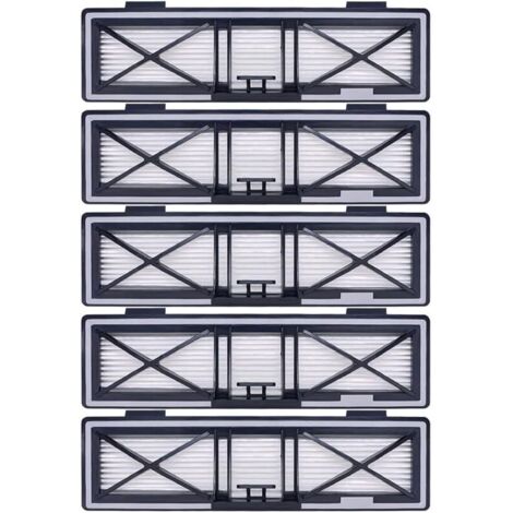 Lot de 5 filtres de rechange gris compatibles avec Neato D10, D9, D8, D7, D6, D5, D4, D3, aspirateurs robotiques (1/5)