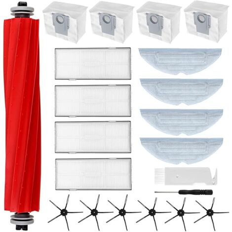 Kit accessoires pour Roborock S7 S7+ S7 Plus S7 laxV S7 Pro S7 laxy Ultra/ g10s Pro, 1 brosse principale, 4 chiffons de nettoyage (1/5)