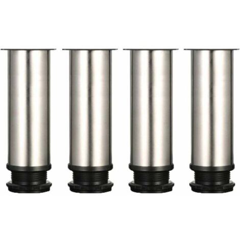– Pieds de meuble réglables 150 mm – Acier inoxydable brossé – Hauteur ajustable 0-15 mm – Vis en acier inoxydable incluses (1/4)