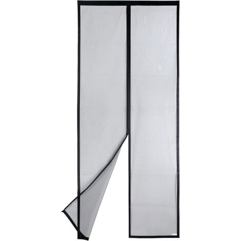 VP Moustiquaire Magnétique Pour Porte – Maille Ultrarésistante, Joint Magnétique de Haut en Bas, Fermeture Automatique, Garde l'Air Frais à l'Intérieur (100x210,Noir) (1/5)